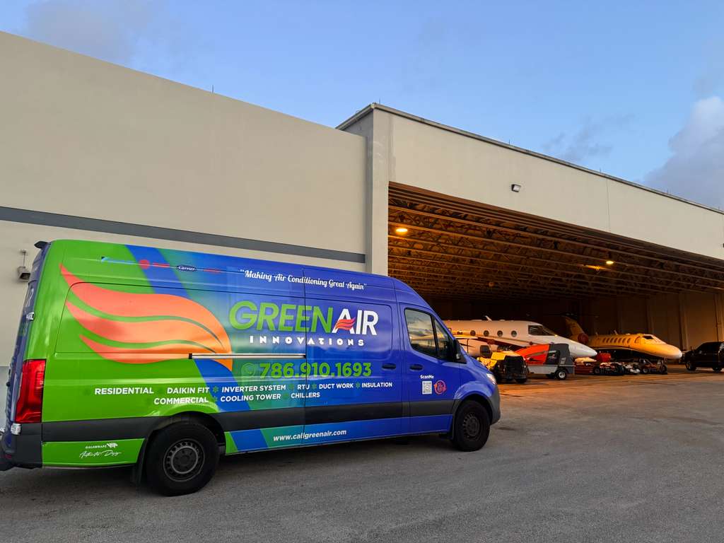 Private aviation hangar HVAC