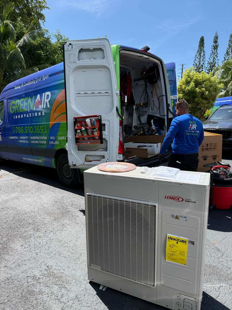 Lennox install · curbside staging