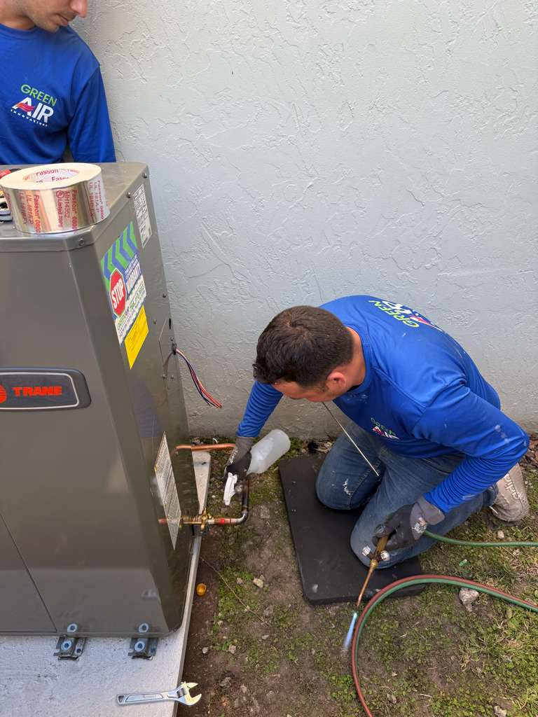 Refrigerant line brazing
